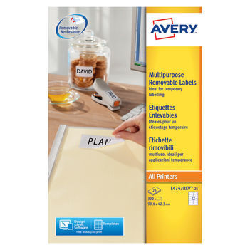 Avery Removable Labels