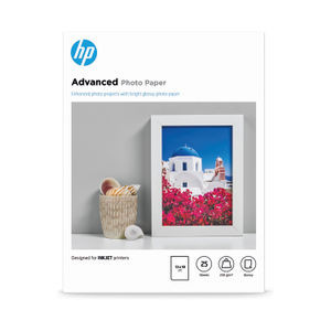 HP Advanced Glossy Photo Paper 13 x 18cm Borderless 250gsm (Pack of 25) Q8696A
