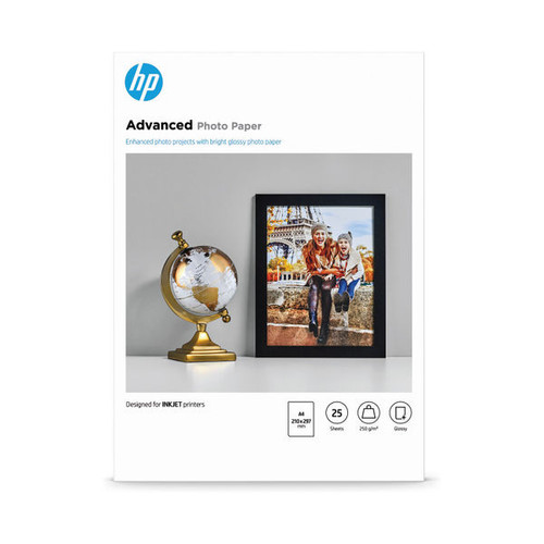 HP Advanced Glossy Photo Paper A4 250gsm (Pack of 25) Q5456A