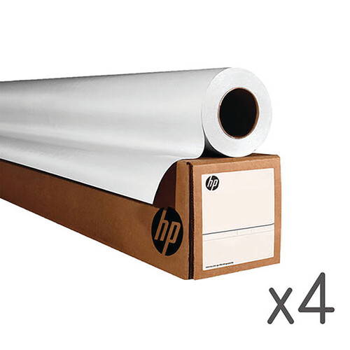 HP Bright White Inkjet Paper 610mmx45.7m 90gsm Bright White (Pack of 4) A6DE5A