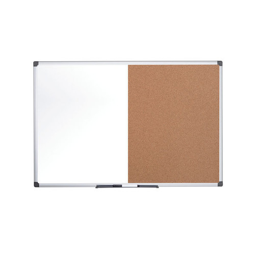Bi-Office Maya Combination Board Cork/Drywipe Surface 90x60cm XA0302170