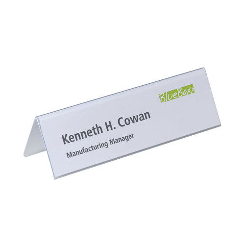 Durable Table Place Name Holder 61x210mm Clear (Pack of 25) 8052/19