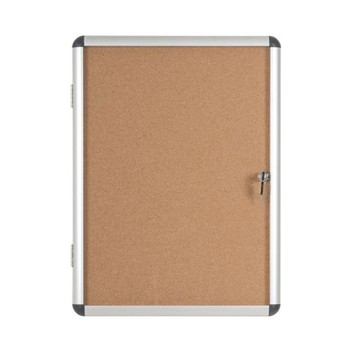 Earth Enclore Enclosed Cork Noticeboard 6xA4 Aluminium Frame RVT610101150