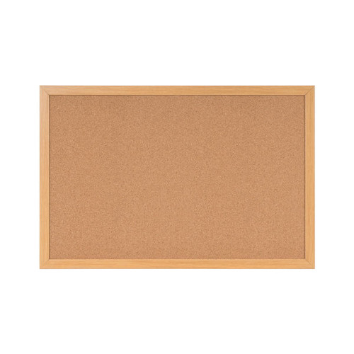 Earth Prime Cork Noticeboard 240x120cm Cork Surface Oak MDF Frame SF362001233
