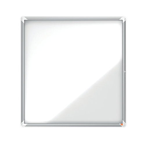 Nobo Premium Plus Outdoor Magnetic Lockable Notice Board 923x969x43mm 12xA4 1902581