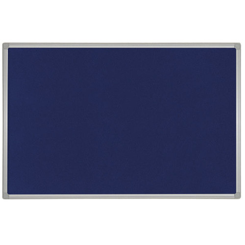 Bi-Office Aluminium Trim Felt Noticeboard 600x450mm Blue FB0443186