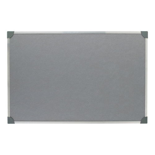 5 Star Felt Noticeboard with Wall Fixing Kit and Aluminium Trim 900x600mm Grey 397786