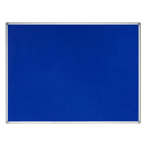 Earth Maya Felt Noticeboard 180x120cm Blue Aluminium Frame FA2743790