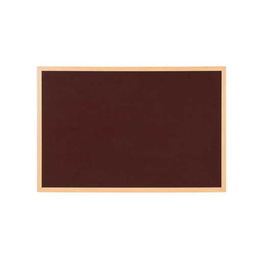 Earth Executive Felt Noticeboard 90x60cm Burgundy Oak MDF Frame FB0733239