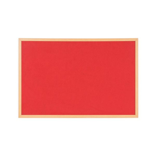 Earth Executive Felt Noticeboard 120x120cm Red Oak MDF Frame FB6546239