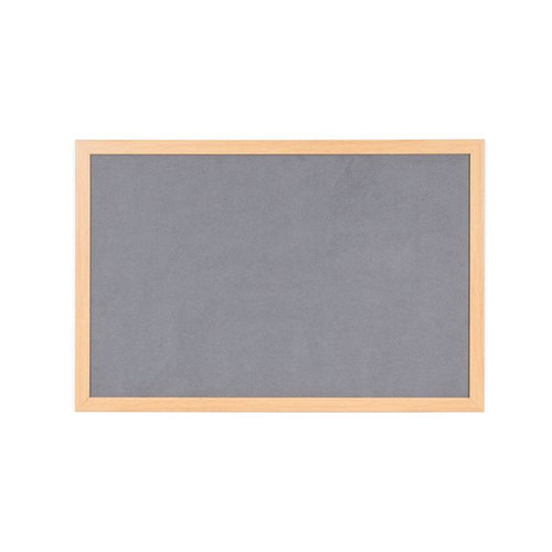 Earth Prime Felt Noticeboard 90x60cm Grey Oak MDF Frame FB0742233
