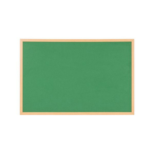 Earth Executive Felt Noticeboard 120x90cm Green Oak MDF Frame FB1444239