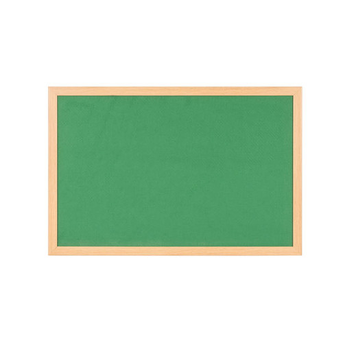 Bi-Office Earth Prime Felt Notice Board Oak MDF Frame Green 180x120cm FB8544233