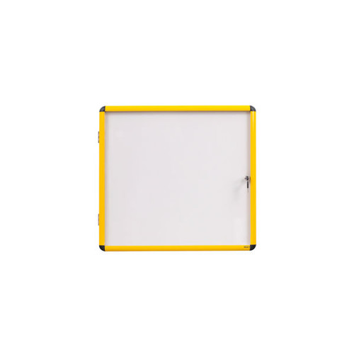 Bi-Office Ultrabrite Magnetic Display Case Acrylic Yellow Aluminium Frame 6xA4 VT6201601511