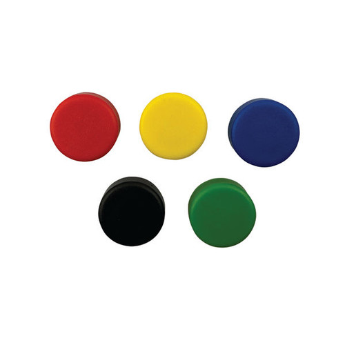 5 Star Round Plastic Covered Magnets 20mm Assorted (Pack of 10) 464033