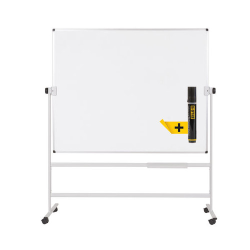 Bi-Office Revolving Whiteboard Lacquered Steel Surface 150x120cm QR0403