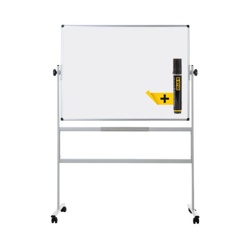 Bi-Office Revolving Whiteboard Lacquered Steel Surface 120x120cm QR0303