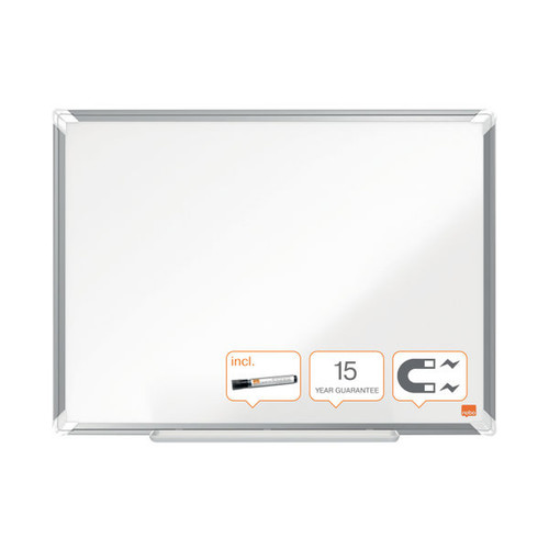 Nobo Premium Plus Steel Magnetic Whiteboard 1200 x 900mm 1915156