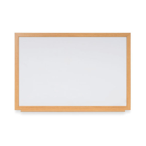 Earth Prime Magnetic Whiteboard 90x60cm Enamel Surf Oak MDF Frame CE06202318
