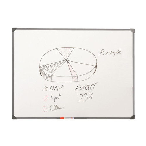 5 Star Drywipe Non-Magnetic Board with Fixing Kit and Detachable Pen Tray 1200x900mm 296980
