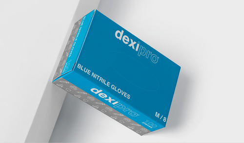 Dexipro Powder Free Nitrile Examination Gloves Blue Small Box 100