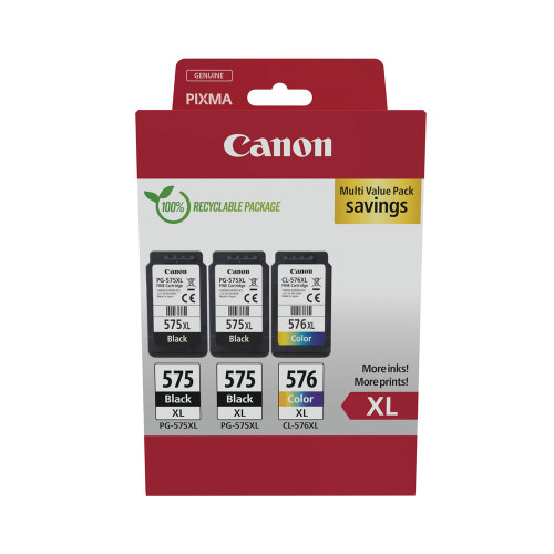 Canon PG-575XLx2/CL-576XL Ink Cartridge High Yield Multipack Black/Colour 5437C004