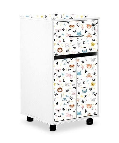 Single Upper Drawer, Lower Cupboard with Double Doors & Adjustable Shelf, Paediatric 485 x 485 x 905mm