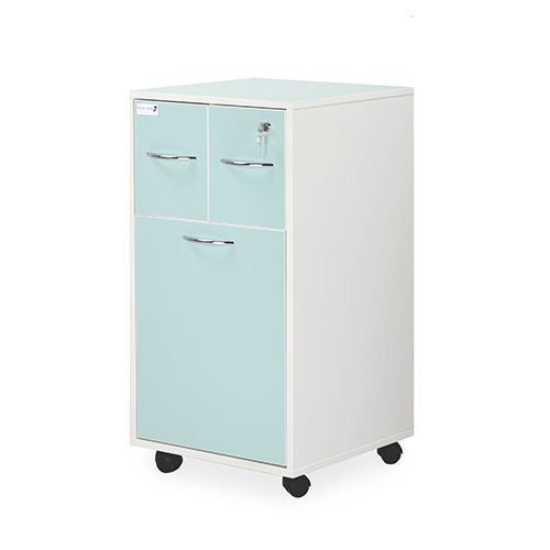 Bristol Maid Bedside Cabinet - Grey White - Two Top Drawers - Large Lower Drawer - Adjustable Shelf - One Drawer - Cam Lock