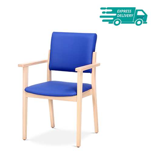 Alderbury, Low Back Chair, Fixed Seat, Vinyl Delft
