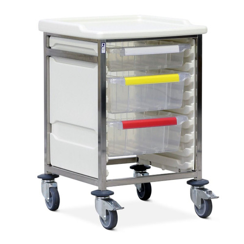 Bristol Maid Caretray Trolley - Stainless Steel - Single Column - 800mm High
