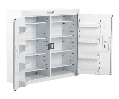 Shelves & Door Shelves, Double Door Cabinet, Each Door Fitted with a Lock - No Light