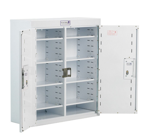 Deep Shelves, Double Door, Each Door Fitted with a Lock - With Light (Nomad Capacity 80 x Cassettes)