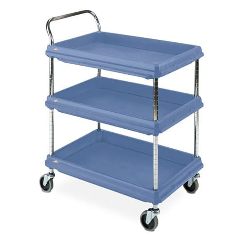 General Purpose Trolleys - Polymer - Large, Three Deep Shelves