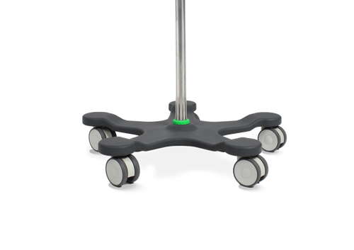 Mobile Infusion Stands - Two Hook, Green Cap