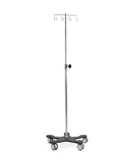 Mobile Pump Stand - Polyurethane, Easy Clean, High Capacity, Four Hook