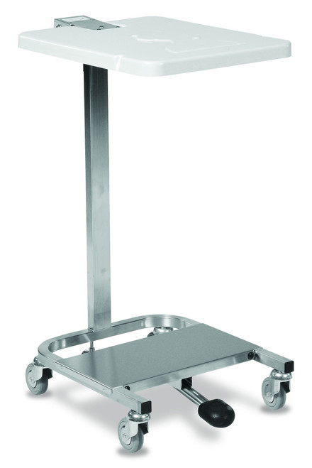 Soiled Linen Trolley -  Stainless Steel Cantilever, Single, Pedal Operated
