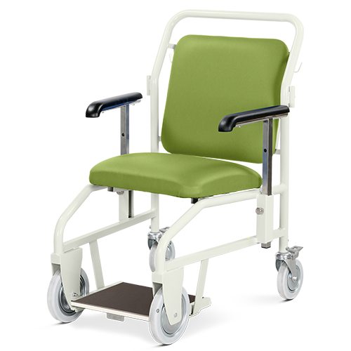 Portering Chair - Rear Steer, Nesting, Sliding Footrest, Lime