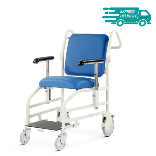 Portering Chair - Front Steer, Nesting, Sliding Footrest, Bristol Blue