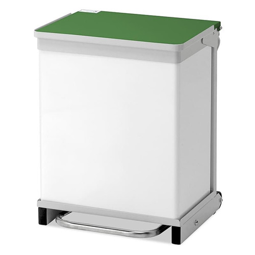 Removable Body Bins - Hands Free, Rust Free, Silent Closing, 50 Litre, Green Lid