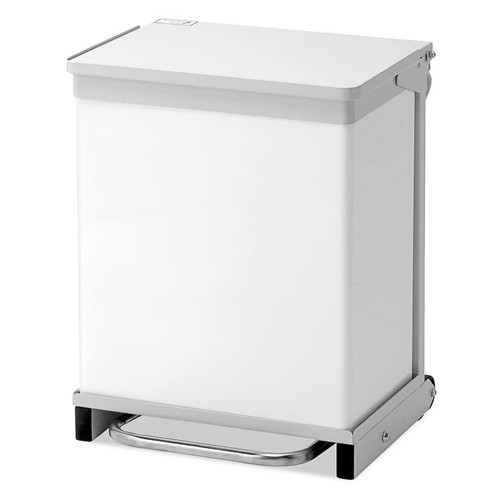 Removable Body Bins - Hands Free, Rust Free, Silent Closing, 50 Litre, White Lid