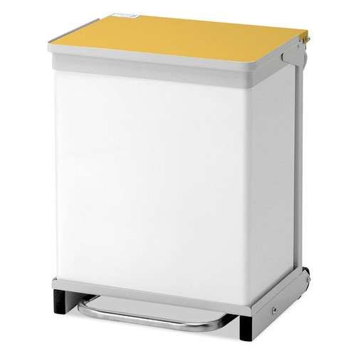 Removable Body Bins - Hands Free, Rust Free, Silent Closing, 50 Litre, Yellow Lid