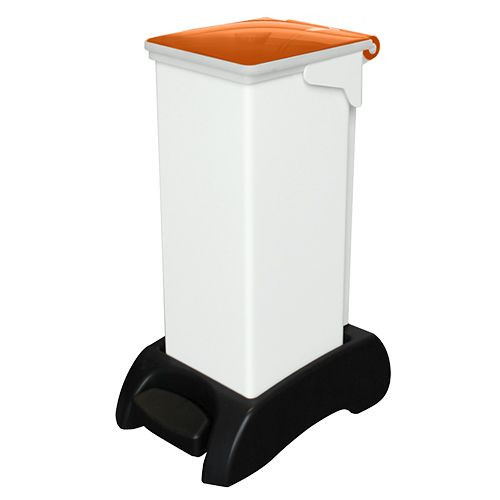 Fixed Body Sackholders - Plastic, Silent Closing, 20 Litre, Orange Lid
