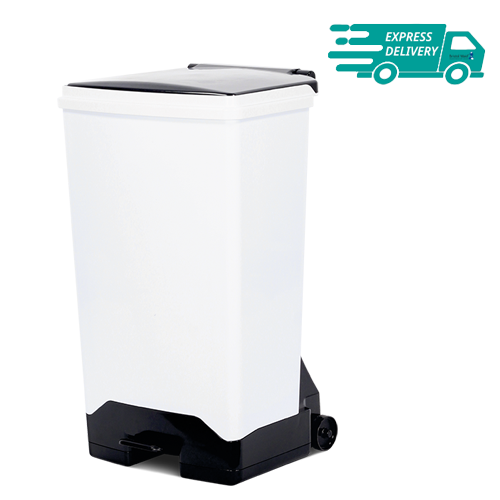 Fixed Body Sackholders - Plastic, Silent Closing, 70 Litre, Black Lid
