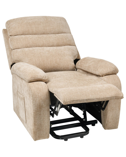 Reclining Armchair, Electric, Vinyl Baltic & VP Fabric Beige
