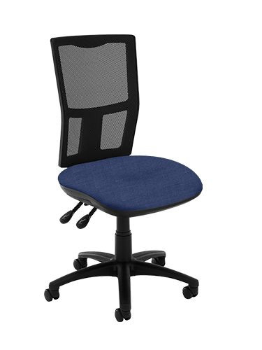 Task Chairs - Mesh, High Back, Adjustable Arms - Cobalt