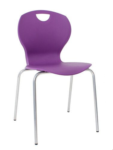 Abbas, Four Leg, Plastic Shell - Mulberry