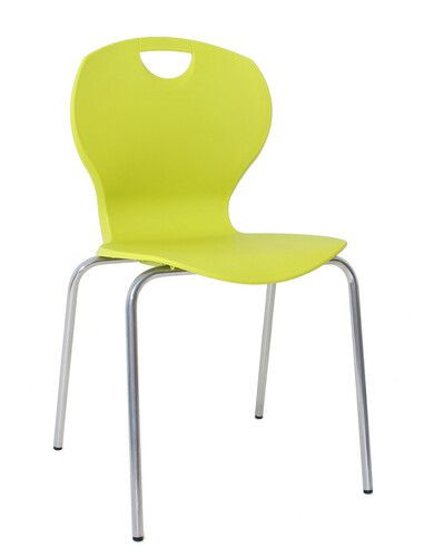 Mata Chair, Four Leg, Plastic Shell, Olive