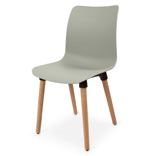 Bradford, Four Leg, Wooden, Plastic Shell - Grigio
