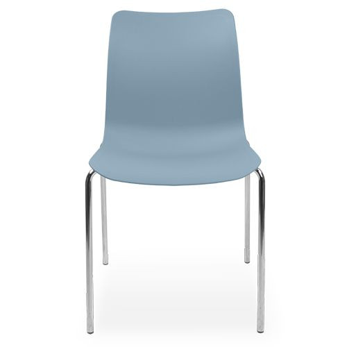 Bradford, Four Leg, Chrome, Plastic Shell - Grigio