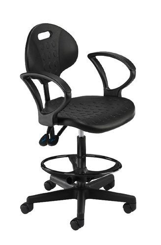 Tech Chair, High, Ring Arms, Polyurethane